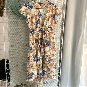 Derek Heart Cascading Ruffle Open Cardigan; Sz Med